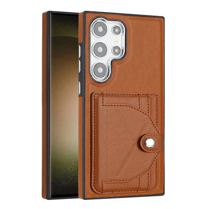 Samsung Galaxy S24 Ultra 5G Shockproof Leather Phone Case with Card Holder - Stylish, Durable, and Convenient