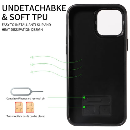 iPhone 13 Pro Max Calf Texture Phone Case with Card Slot & Ring Holder - Durable & Stylish Protection