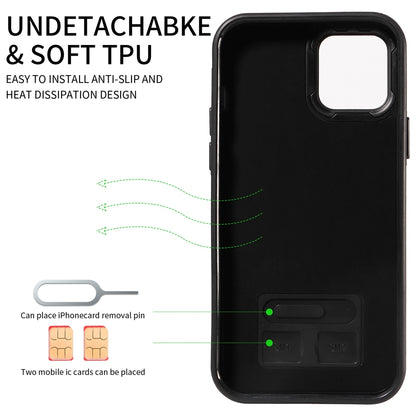 iPhone 12/12 Pro Calf Texture Phone Case with Card Slot & Ring Holder - Durable & Stylish Protection
