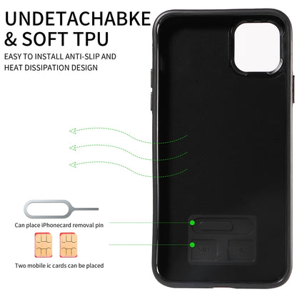 iPhone 11 Pro Max Calf Texture Phone Case with Card Slot & Ring Holder - Durable & Stylish Protection