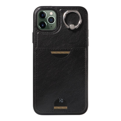 iPhone 11 Pro Max Calf Texture Phone Case with Card Slot & Ring Holder - Durable & Stylish Protection