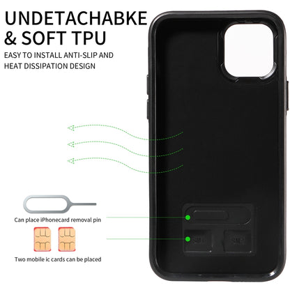 iPhone 11 Pro Calf Texture Phone Case with Card Slot & Ring Holder - Durable & Stylish Protection