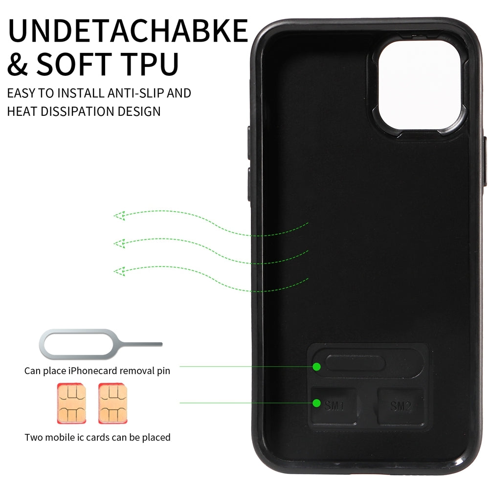 iPhone 11 Pro Calf Texture Phone Case with Card Slot & Ring Holder - Durable & Stylish Protection