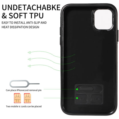 iPhone 11 Calf Texture Phone Case with Card Slot & Ring Holder - Durable & Stylish Protection