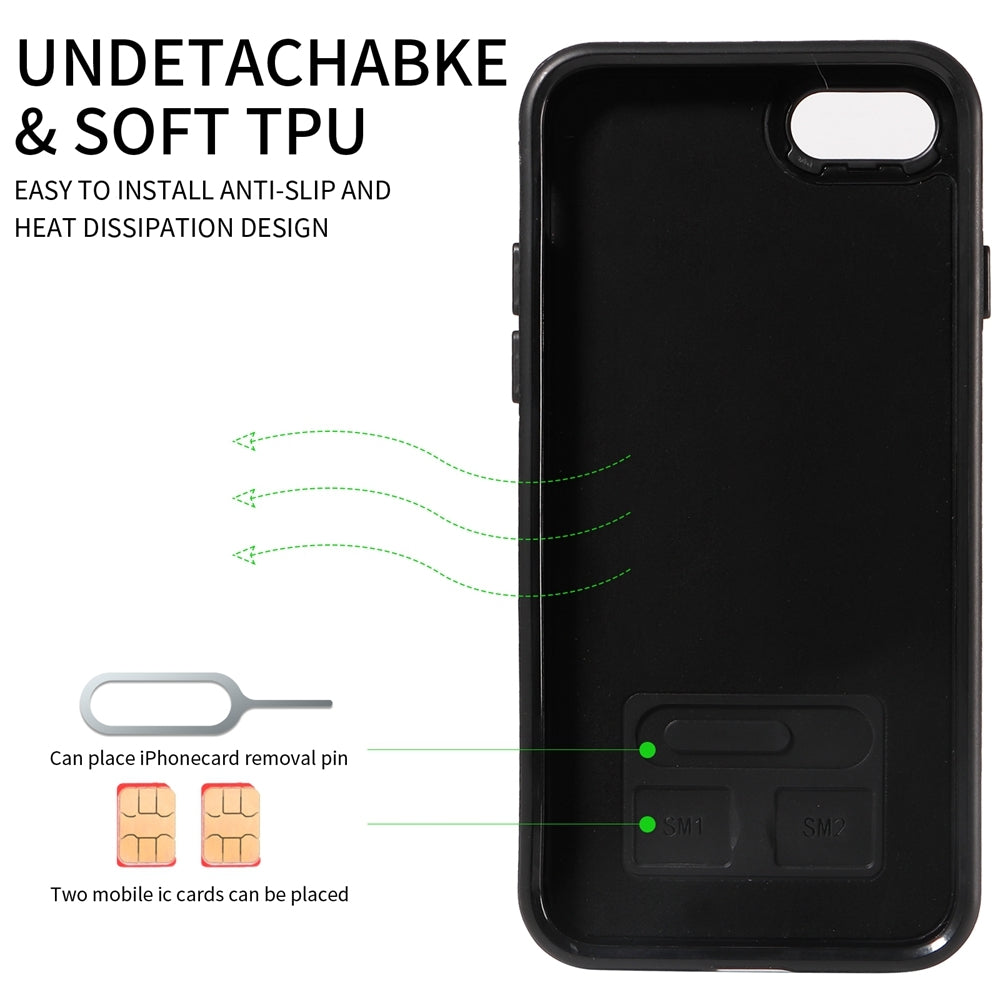 iPhone 7/8 Calf Texture Phone Case with Card Slot & Ring Holder - Durable & Stylish Protection