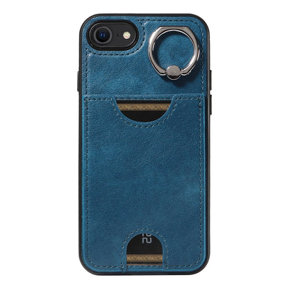 iPhone 7/8 Calf Texture Phone Case with Card Slot & Ring Holder - Durable & Stylish Protection