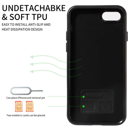 iPhone 7/8 Calf Texture Phone Case with Card Slot & Ring Holder - Durable & Stylish Protection