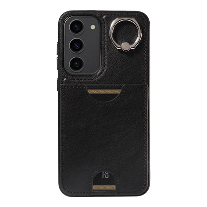 Samsung Galaxy S23+ 5G Calf Texture Phone Case with Card Slot & Ring Holder - Durable & Stylish Protection