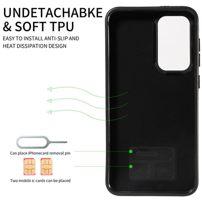 Samsung Galaxy S23+ 5G Calf Texture Phone Case with Card Slot & Ring Holder - Durable & Stylish Protection