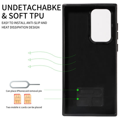 Samsung Galaxy S22 Ultra 5G Calf Texture Phone Case with Card Slot & Ring Holder - Durable & Stylish Protection
