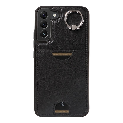 Samsung Galaxy S22+ 5G Calf Texture Phone Case with Card Slot & Ring Holder - Durable & Stylish Protection
