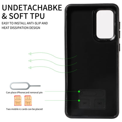 Samsung Galaxy A72 Calf Texture Phone Case with Card Slot & Ring Holder - Durable & Stylish Protection
