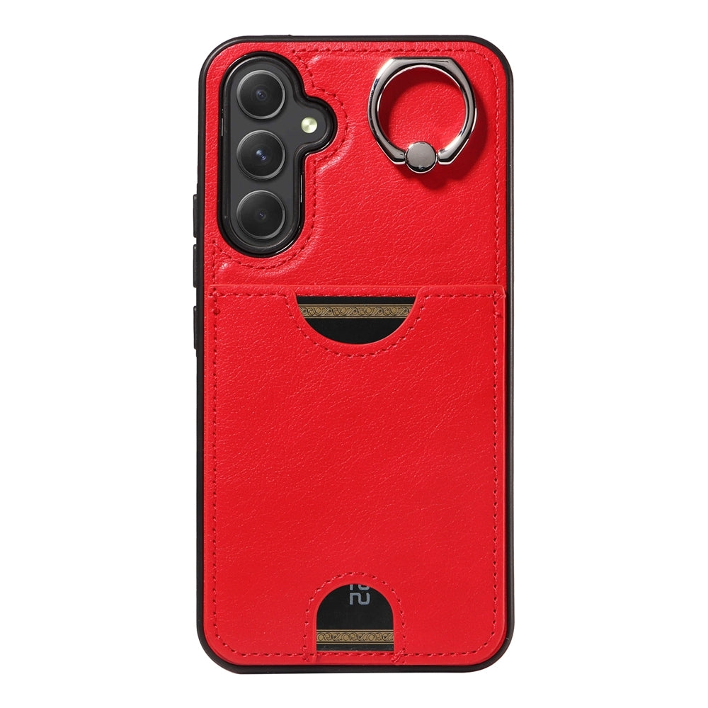 Samsung Galaxy A54 5G Calf Texture Phone Case with Card Slot & Ring Holder - Durable & Stylish Protection