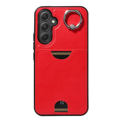 Samsung Galaxy A54 5G Calf Texture Phone Case with Card Slot & Ring Holder - Durable & Stylish Protection