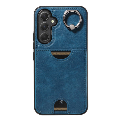 Samsung Galaxy A54 5G Calf Texture Phone Case with Card Slot & Ring Holder - Durable & Stylish Protection