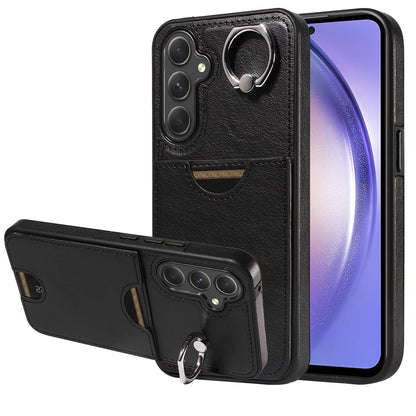 Samsung Galaxy A54 5G Calf Texture Phone Case with Card Slot & Ring Holder - Durable & Stylish Protection
