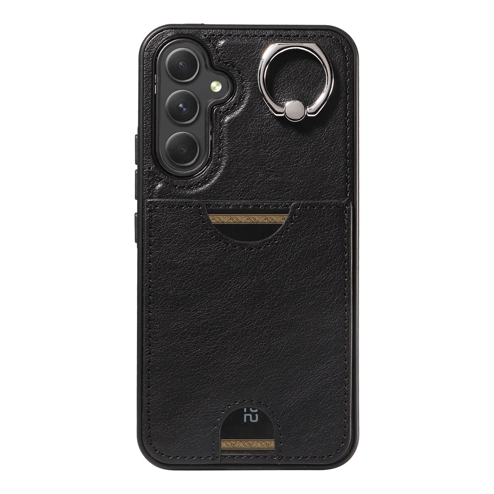 Samsung Galaxy A54 5G Calf Texture Phone Case with Card Slot & Ring Holder - Durable & Stylish Protection