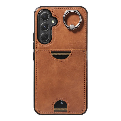 Samsung Galaxy A54 5G Calf Texture Phone Case with Card Slot & Ring Holder - Durable & Stylish Protection