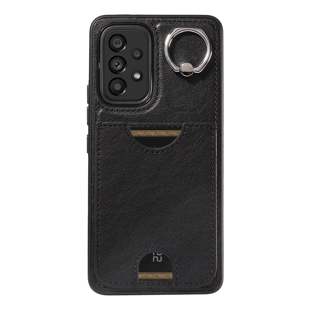 Samsung Galaxy A53 5G Calf Texture Phone Case with Card Slot & Ring Holder - Durable & Stylish Protection
