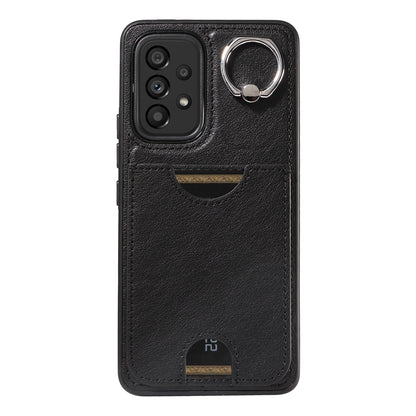 Samsung Galaxy A53 5G Calf Texture Phone Case with Card Slot & Ring Holder - Durable & Stylish Protection