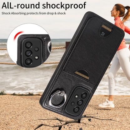 Samsung Galaxy A53 5G Calf Texture Phone Case with Card Slot & Ring Holder - Durable & Stylish Protection
