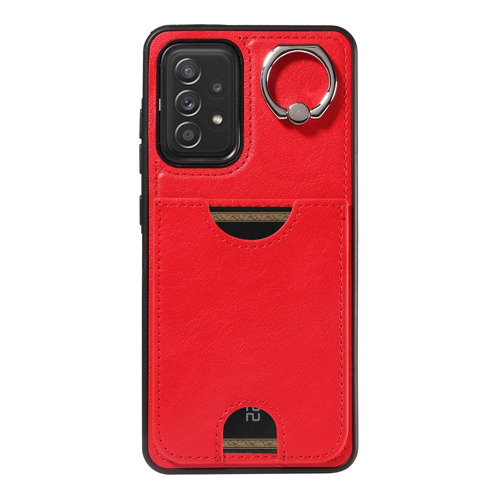 Samsung Galaxy A52/A52s 4G/5G Calf Texture Phone Case with Card Slot & Ring Holder - Durable & Stylish Protection