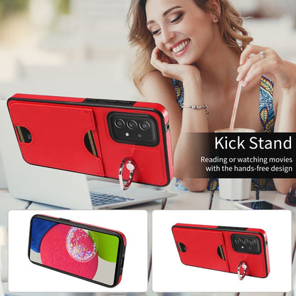Samsung Galaxy A52/A52s 4G/5G Calf Texture Phone Case with Card Slot & Ring Holder - Durable & Stylish Protection