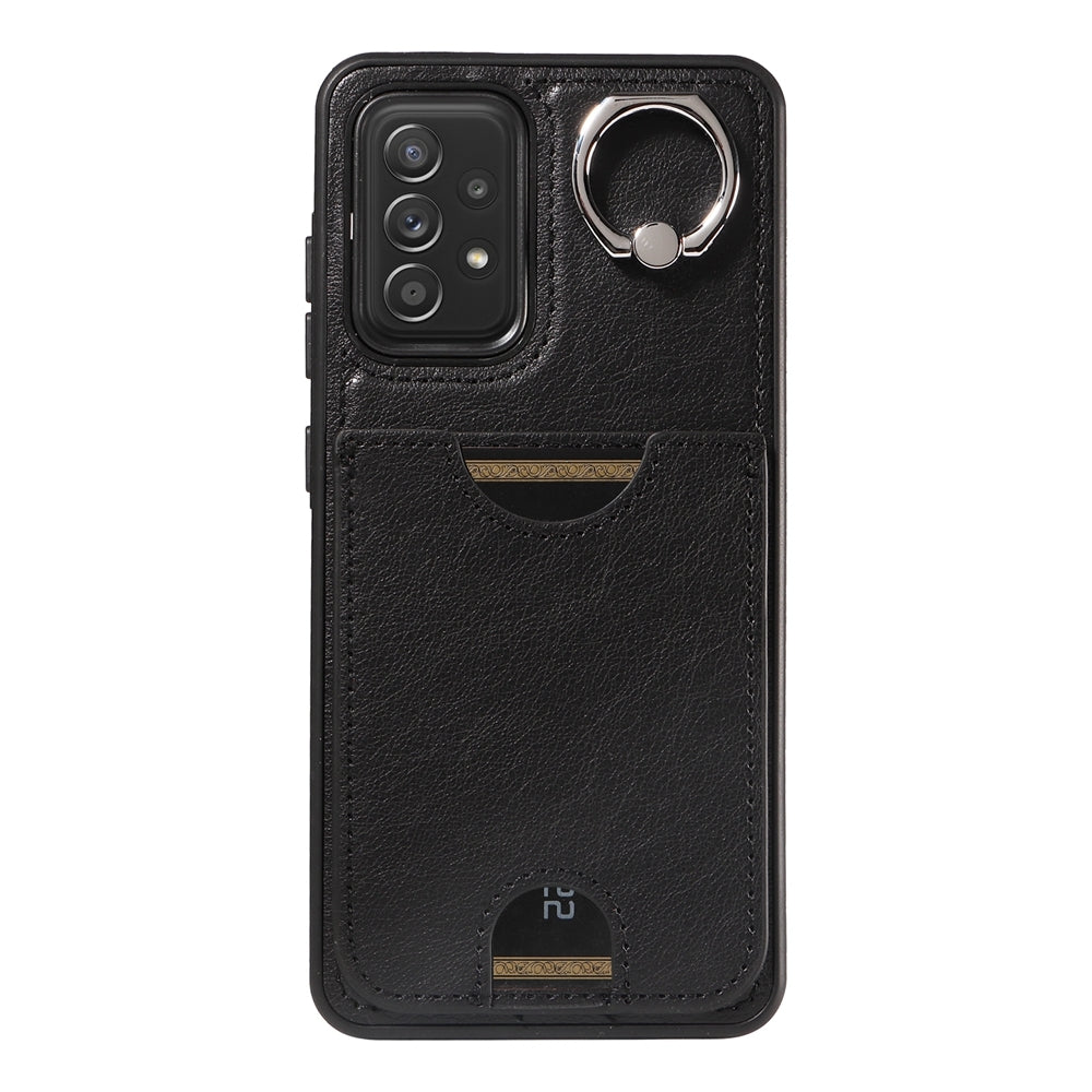 Samsung Galaxy A52/A52s 4G/5G Calf Texture Phone Case with Card Slot & Ring Holder - Durable & Stylish Protection