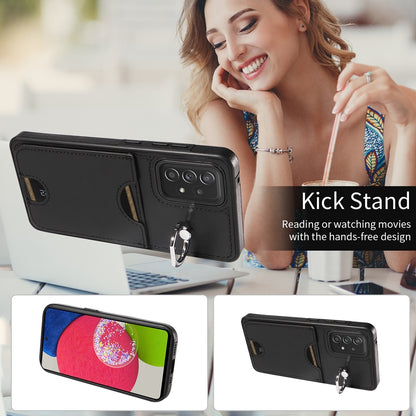 Samsung Galaxy A52/A52s 4G/5G Calf Texture Phone Case with Card Slot & Ring Holder - Durable & Stylish Protection