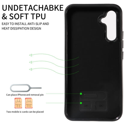 Samsung Galaxy A34 5G Calf Texture Phone Case with Card Slot & Ring Holder - Durable & Stylish Protection