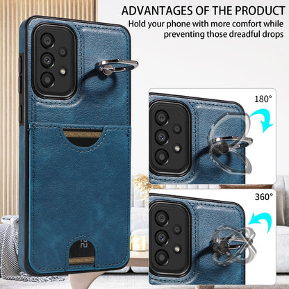 Samsung Galaxy A33 5G Calf Texture Phone Case with Card Slot & Ring Holder - Durable & Stylish Protection