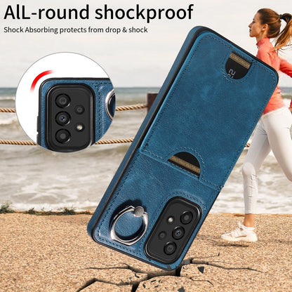 Samsung Galaxy A33 5G Calf Texture Phone Case with Card Slot & Ring Holder - Durable & Stylish Protection