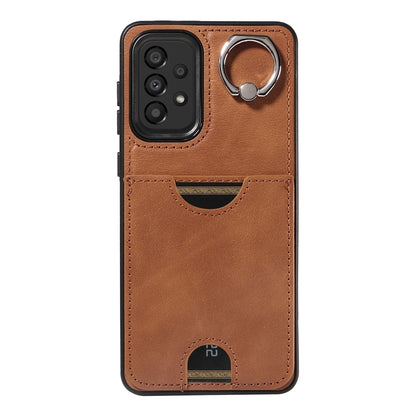Samsung Galaxy A33 5G Calf Texture Phone Case with Card Slot & Ring Holder - Durable & Stylish Protection