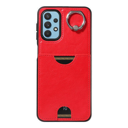 Samsung Galaxy A32 5G Calf Texture Phone Case with Card Slot & Ring Holder - Durable & Stylish Protection