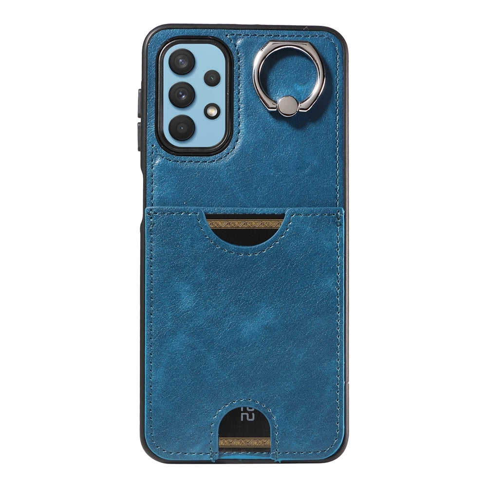 Samsung Galaxy A32 5G Calf Texture Phone Case with Card Slot & Ring Holder - Durable & Stylish Protection