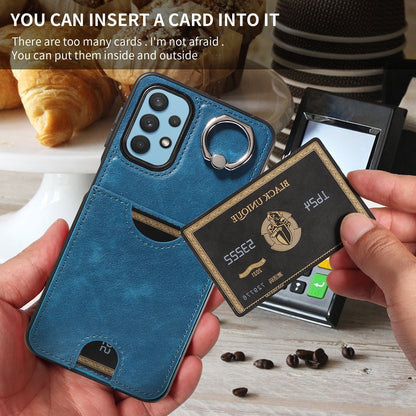 Samsung Galaxy A32 5G Calf Texture Phone Case with Card Slot & Ring Holder - Durable & Stylish Protection
