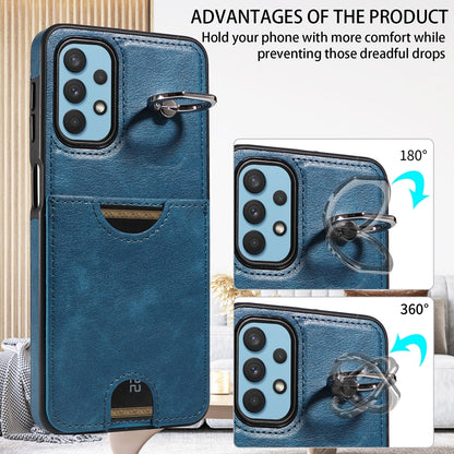 Samsung Galaxy A32 5G Calf Texture Phone Case with Card Slot & Ring Holder - Durable & Stylish Protection