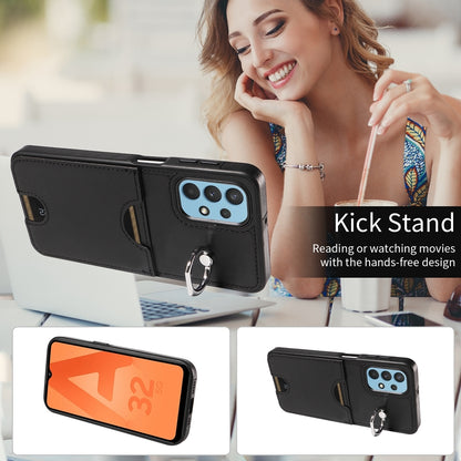 Samsung Galaxy A32 5G Calf Texture Phone Case with Card Slot & Ring Holder - Durable & Stylish Protection