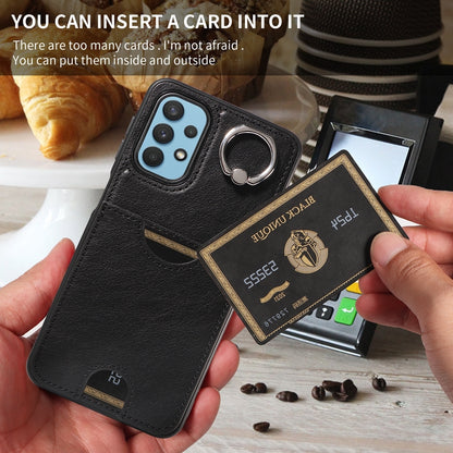 Samsung Galaxy A32 5G Calf Texture Phone Case with Card Slot & Ring Holder - Durable & Stylish Protection