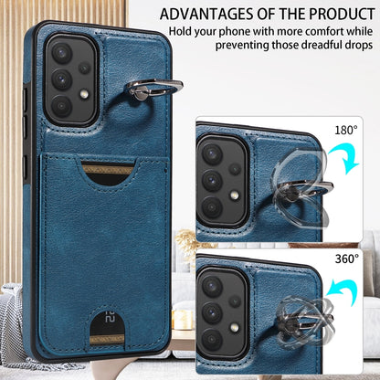 Samsung Galaxy A32 4G Calf Texture Phone Case with Card Slot & Ring Holder - Durable & Stylish Protection