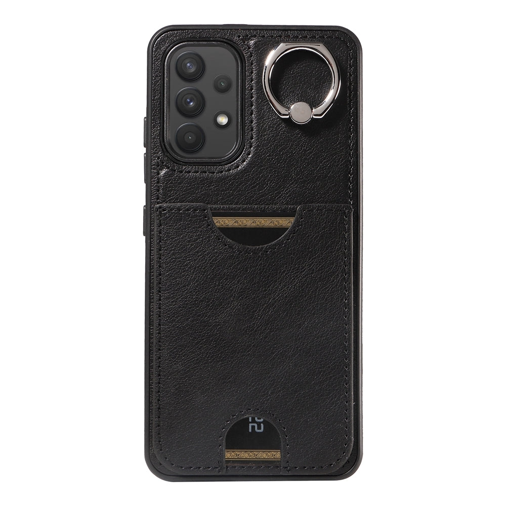Samsung Galaxy A32 4G Calf Texture Phone Case with Card Slot & Ring Holder - Durable & Stylish Protection