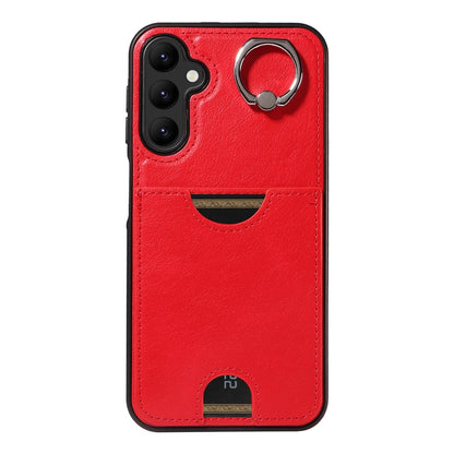 Samsung Galaxy A24 4G Calf Texture Phone Case with Card Slot & Ring Holder - Durable & Stylish Protection