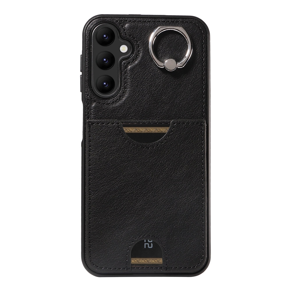 Samsung Galaxy A24 4G Calf Texture Phone Case with Card Slot & Ring Holder - Durable & Stylish Protection