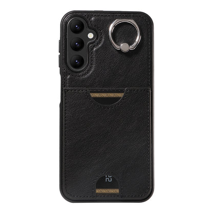 Samsung Galaxy A24 4G Calf Texture Phone Case with Card Slot & Ring Holder - Durable & Stylish Protection