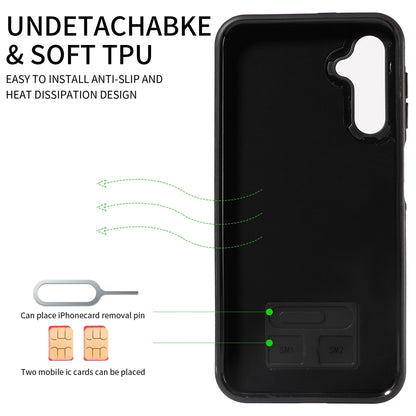 Samsung Galaxy A24 4G Calf Texture Phone Case with Card Slot & Ring Holder - Durable & Stylish Protection