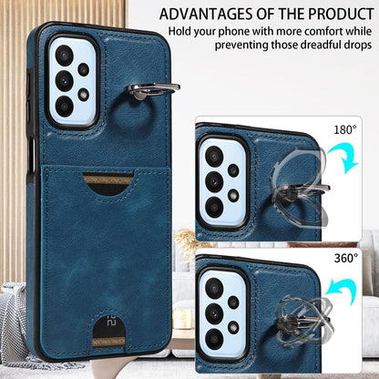 Samsung Galaxy A23 Calf Texture Phone Case with Card Slot & Ring Holder - Durable & Stylish Protection