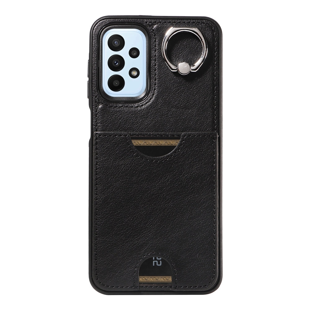 Samsung Galaxy A23 Calf Texture Phone Case with Card Slot & Ring Holder - Durable & Stylish Protection
