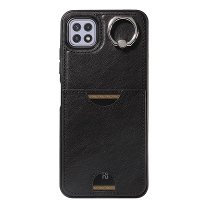Samsung Galaxy A22 5G Calf Texture Phone Case with Card Slot & Ring Holder - Durable & Stylish Protection