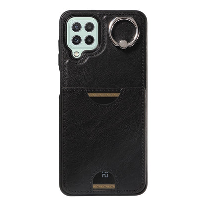 Samsung Galaxy A22 4G Calf Texture Phone Case with Card Slot & Ring Holder - Durable & Stylish Protection