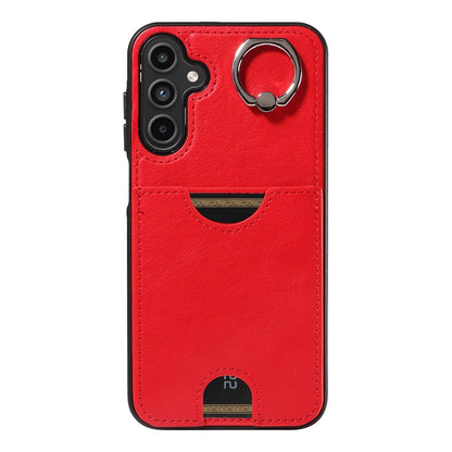 Samsung Galaxy A15 Calf Calf Texture Phone Case with Card Slot & Ring Holder - Durable & Stylish Protection